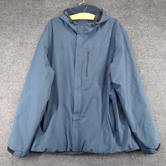 32 Degrees Heat Men's Full Zip Insulated Hooded Jacket Blue XL Polyester Lined - Picture 2 of 15